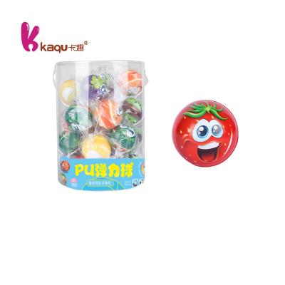 China Kids Toys PU Stress Mini Bounce Ball Colored Cute Fruit Model Bouncy Ball Bouncy Ball Toy for sale