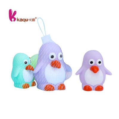 China 2022 New Arrived Penguin Healthy Cute Small Plastic Toy Game Cartoon Toy Realistic Penguin Squeeze Screaming Make 3 PCs for sale