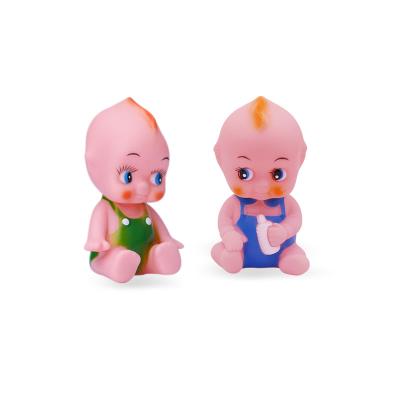 China Baby Bath Toy Custom Wholesale Plastic Waterproof Baby Bath Toy Pvc Baby Bottle Doll Squeak Toy for sale