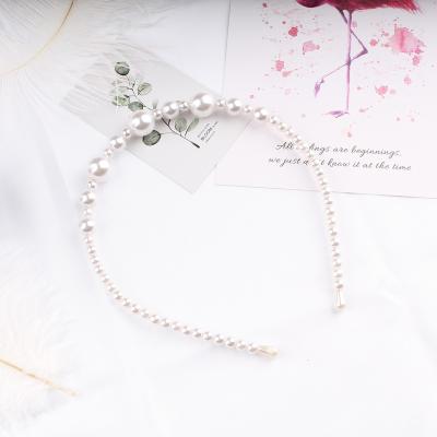 China Hot Women's Hair Circle Korean Style Pearl Headband Princess Hair Accessories New for sale