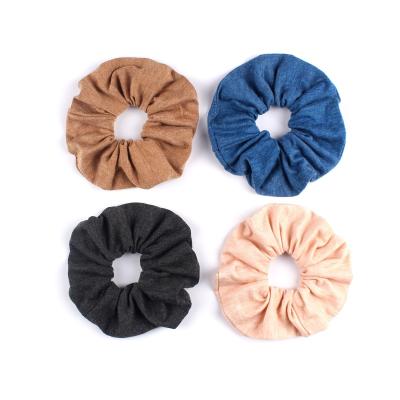 China Factory direct sales popular fashion hair accessories size can be customized for hair scrunchies cotton scrunchies for sale