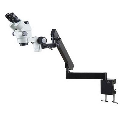 China Factory Supply 7X-45X Flex Articulating Arm Parfocal Trinocular Optical Zoom Stereo Microscope SM-SZM7045NT-STL6-A for sale