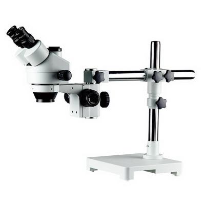 China Factory Supply 7X-45X Boom Stand Parfocal Trinocular Optical Zoom Stereo Microscope SM-SZM7045T-STL1 for sale