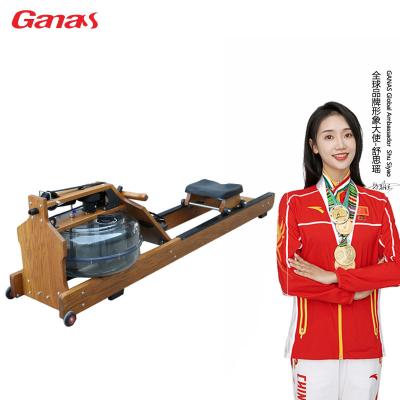 China Ganas Universal Gym Fitness Equipment Water Rower Rowing Machine Cable Crossover Gym Fitness Cardio Machine for sale