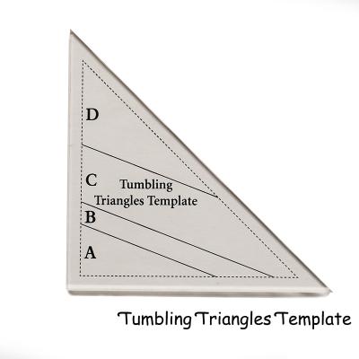 China Stitching Triangles Tumbling Ruler and Stitching Triangles Tumbling Ruler for sale