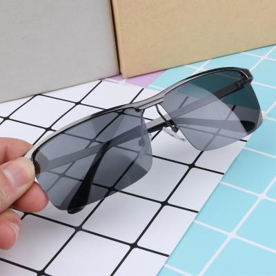 China New style fashion sunglasses men's polarized sunglasses shape to trend half-frame driver sunglasses retro metal driving glasses for sale