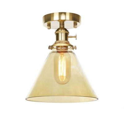 China Modern simple elegant and extremely practical polished copper dome ceiling lamp Te koop