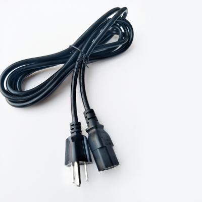 China Home Appliance Dongguan Good Quality 18AWG, 0.75MM2 CCA 1.5m USA Custom Power Extension Cord 3 Pin For US Plug Computer Power Cord Cable for sale