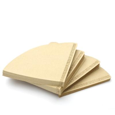 China CLASSIC Natural Wood Color V60 China Factory Price Coffee Cone Shaped Filter Paper for sale