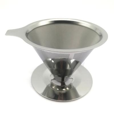 China Wholesale Stocked Mesh Brew Sieve Coffee Filter Cup For Over Coffee Coffee Filter Stainless Steel Wire Dripper Factory for sale