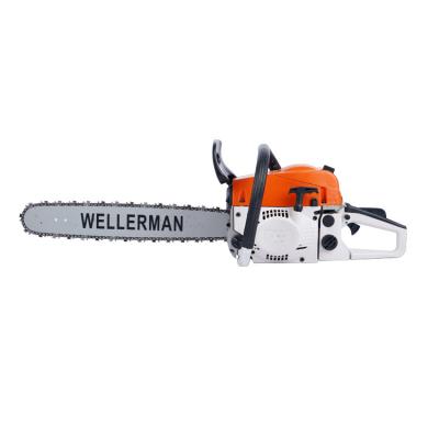 China Anti-Slip Hot Sale 52/58CC 2-Stroke Gasoline Chainsaw With Cheap Price New Model Felling Saw for sale