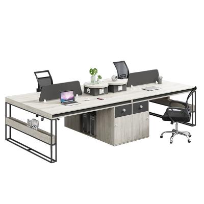 China Expandable Modern Design Office Desk Furniture With Storage Cabinet CEO Manager Executive Desk Office Table Boss for sale