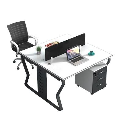 China Modern Open Modular Expandable 4 Person Workstation Office Furniture Design Work Desk Modular Table with Metal Leg for Office Desks for sale