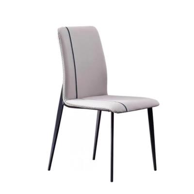 China Factory Cooling High Quality Home Furniture Dining Chair Seat PU Upholstered Dining Room Modern Design for sale