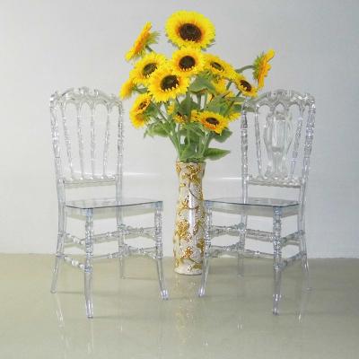 China Modern Buying Wholesale Discount Sinofur Hotel Used Resin Clear Napoleon Chair for sale