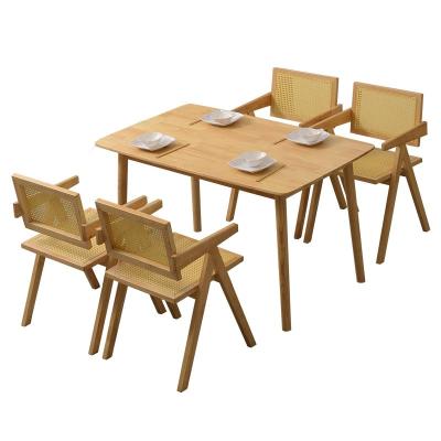 China Wooden Kitchen Table and Chair Set Newly Designed Nordic Dining Wooden Dining Table Dining Tables and Chairs Set for sale