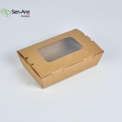 China Disposable Senang03 Snack Cookie Fried Chicken Wholesale Customized Kraft Paper Meal Box for sale