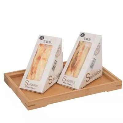 China Disposable Senang03 Boite d'emballage de fenetre sandwich en papier jetable triangle de vente directe d'usine for sale