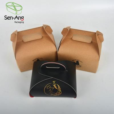 China Recyclable SenAng03 Large Traybake / Buffet / Graze/ 3 Kraft Donut Paper Packaging Boxes Wedding Cake Box for sale