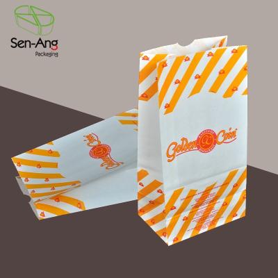 China Recyclable SenAng03 Wholesale Plain Blue Food Gold Stamping Kraft Paper Bag Without Handle Where To Buy for sale