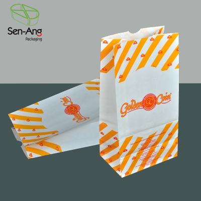 China Recyclable SenAng03 New Design Wholesale Retail Candy Food Paper Bags For Take Away Without Handle for sale