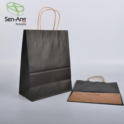 China Recyclable SenAng03 Factory Wholesale Custom Brown China Supplier Eco Friendly Lunch Kraft Paper Christmas Gift Bag for sale