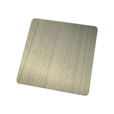 China Stainless Steel Panels Gauge Anti-fingerprint 20 Sheet Decoration 304 Stainless Steel Bronze Brass HL For Decoration for sale