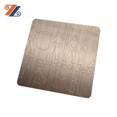 China Copper color decorative antique bronze cladding manufacturer sheet interior wall panels Foshan stainless steel plate for sale