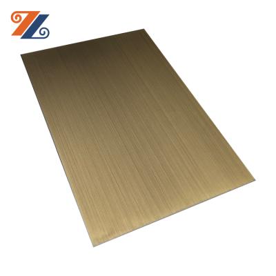 China Interior Wall Panels Water Plating 1.2mm Chemical Bronze Hairline Colored Stainless Steel Sheets For Antique Partition for sale