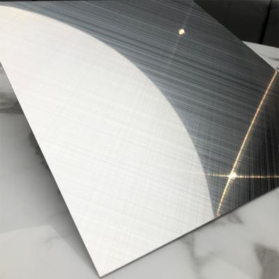 China Decoration Grade 201 304 PVD Silver Color Cross Hairline Brushed Stainless Steel Sheet For Decoration for sale