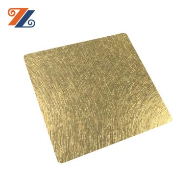 China Hongwang virbation surface ss build finish cover pvd gold plated 304 stainless steel price in pakistan for sale