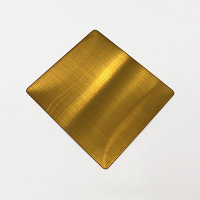 China Decoration Inox 304 Metal Hairline Brass 2mm Vibration Steel Plate Antique Bronze Stainless Sheet For Wall Panel for sale