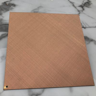 China Decoration China Manufacturer PVD Color Cross Hairline Finished Stainless Steel Sheet For Russian Market Price for sale