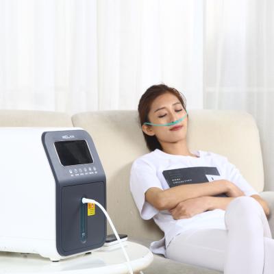 China Pure Plastic 1-7L 5L Breathing Up To 93% Purity LCD Display Oxygen Generator Portable Home Oxygen Concentrator for sale