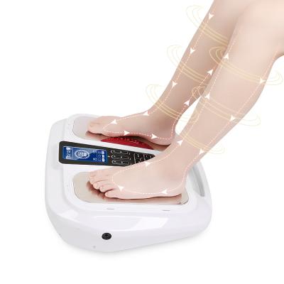 China Electric Foot Heat EMS Foot Massager ABS Physiotherapy Feet Muscle Stimulator Blood Circulation Foot Calf Ankle Massager Machine for sale