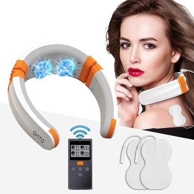 China Cervical Massaggiatore Multifunctional Pulse Vibration Physiotherapy Kneading Instrument To Relieve Cervical Pain Neck Smart Electric Machine for sale