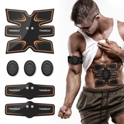 China Electric Abdominal Body Fitness Muscle Body Massager Electric Radio Six Package EMS Muscle Stimulator for sale