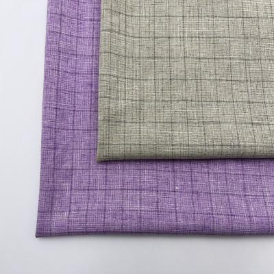 China Double Faced TR Three-color Elastic Imitation Hemp Fabric For Shirt Children's Clothing Grid Fashion Casual Wear Suit for sale