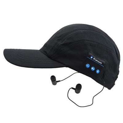 China Hot Mini Blootooth Black Sport Golf Hat Dismountable Washable Unique Speaker Golf Hat for sale