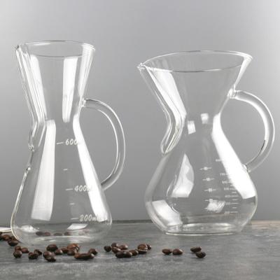 China New Arrivals Sustainable Household Quality 800Ml Portable Espresso Mocha Glass Coffee Pot for sale