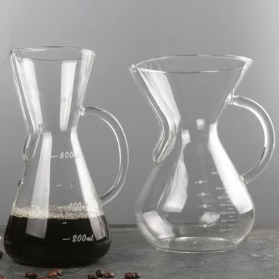 China Wholesale viable environmental protection coffee pot factory transparent glass customization for sale