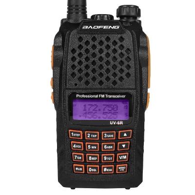 China high quality walkie talkie Baofeng UV-6R ham radio talkie dual band walkie long rang 1800mAh for sale