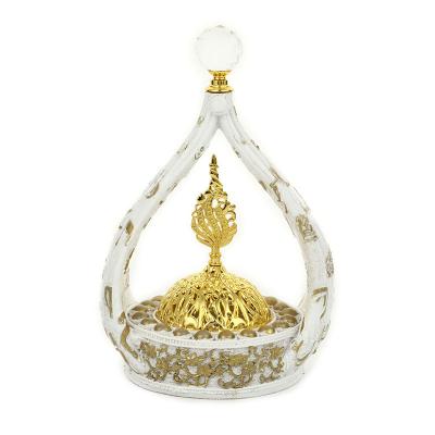 China Chinese luxury arabic waterfall gold lamp bakhoor resin home decor ceramic incense incense burner luxury accessories for sale