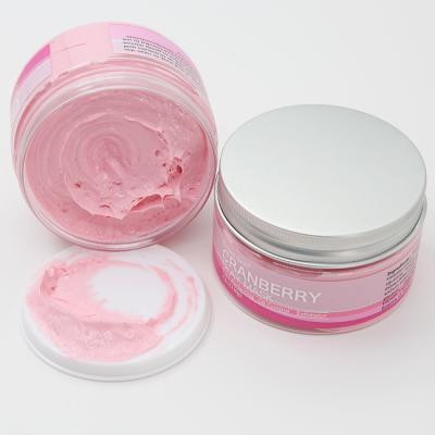 China Moisturizer Plant Cranberry Clay Mask Cleaning Pore Plant Face Mask Whitening Cleansing Clay Mask for sale