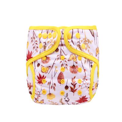 China Custom Printed Baby Cloth Diaper Cover Newborn Washable With Double Gusset for sale