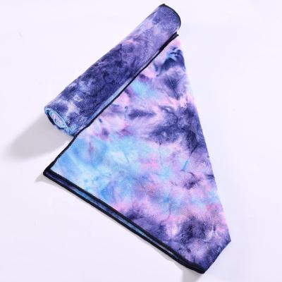 China QUICK DRY custom wholesale dye fiber bikram micro yoga towel tie with private label for sale