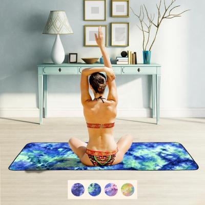 China 2019 New Design Cheap Custom 100% Silicone Stitch Microfiber QUICK DRY Non Tie Dye Yoga Towels 24.8x72 Inch for sale