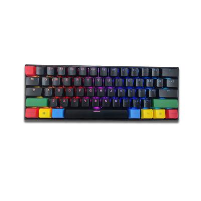 China Anti-Ghosting Compact Design Customize 61-Keys Wired Light Switch Mechanical Gaming Keyboard Wireless for sale