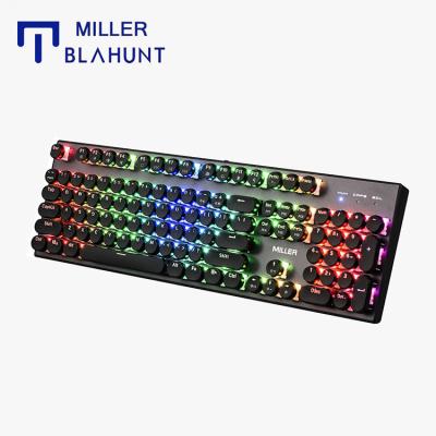 China ABS+Metal 104key USB Type C Mechanical Gaming Keyboard RGB LED Backlight for sale