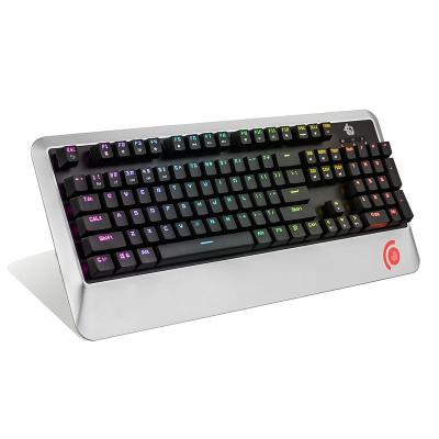 China ABS+Metal Flaretech New Generation Switch RGB PCB Smart Waterproof Mechanical Keyboard Gaming With Wrist Rest for sale